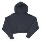 ADIDAS Cropped Womens Black Hoodie UK 8