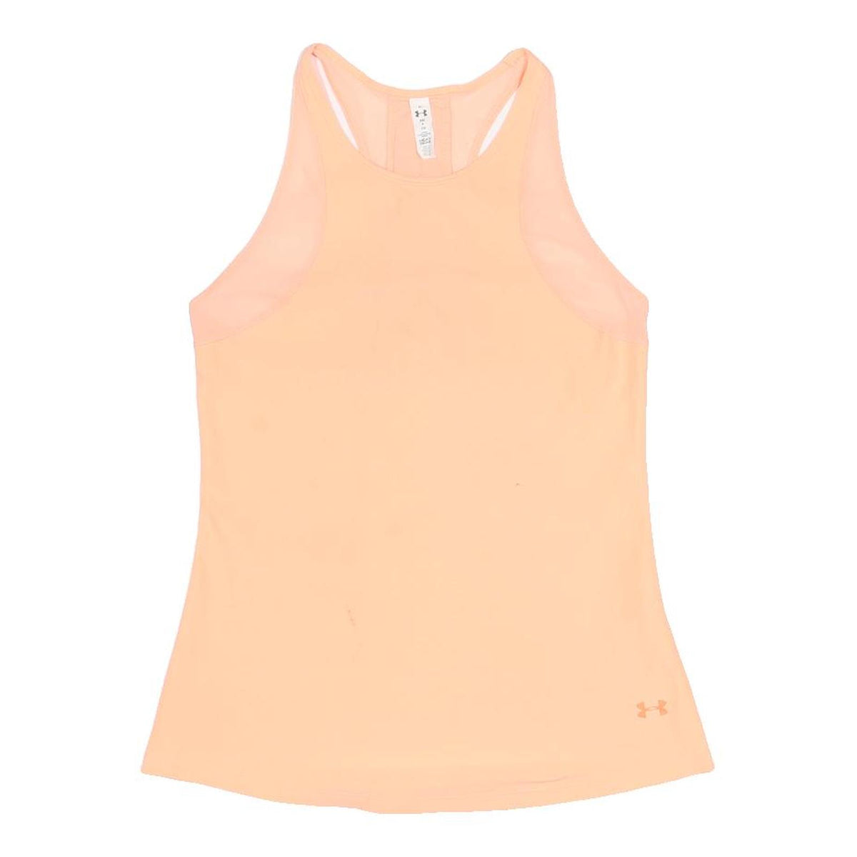 UNDER ARMOUR Womens Peach Sports Tank Top S Sleeveless Crew Neck Performance Gym