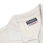 KAPPA Mens Cream Long Sleeve Plain Polo Shirt L Cotton Casual Sportswear