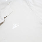 KAPPA Mens Cream Long Sleeve Plain Polo Shirt L Cotton Casual Sportswear