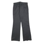 ENERGIE Womens Cotton Blend Black Regular Fit Straight Trousers W33 L33 Zip