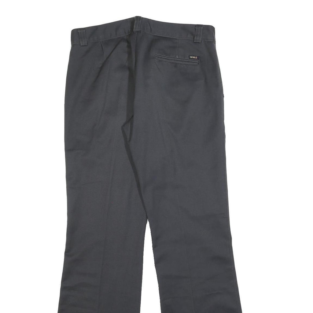 ENERGIE Womens Cotton Blend Black Regular Fit Straight Trousers W33 L33 Zip