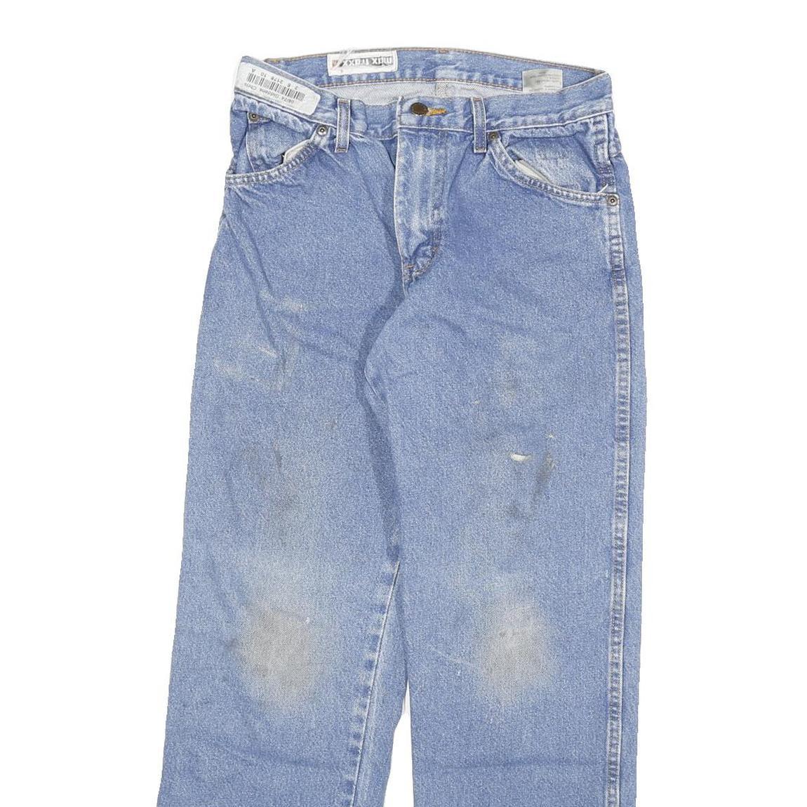 DICKIES Mens Regular Blue Denim Jeans W30 L30 Classic Zip Cotton Blend