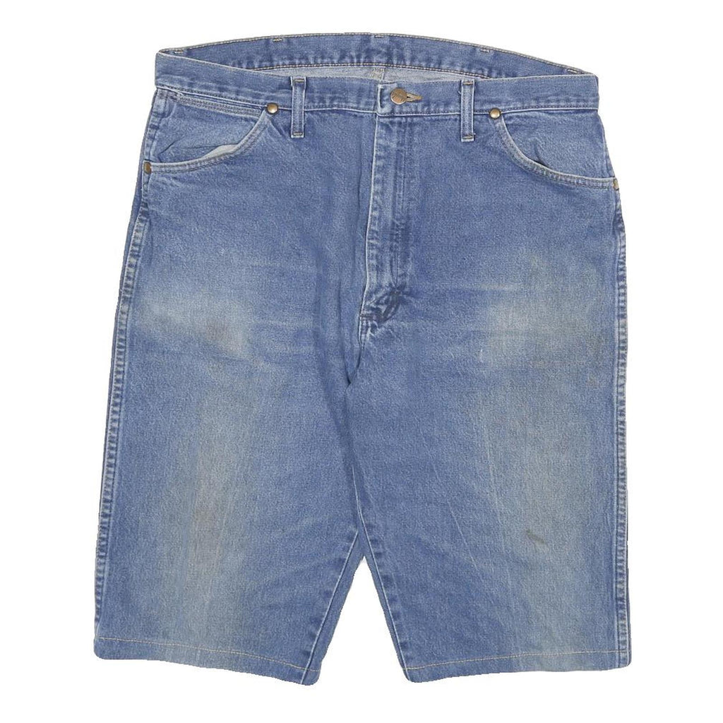 WRANGLER Mens Shorts Blue Denim Casual XL W34 Classic Cotton Blend Comfort