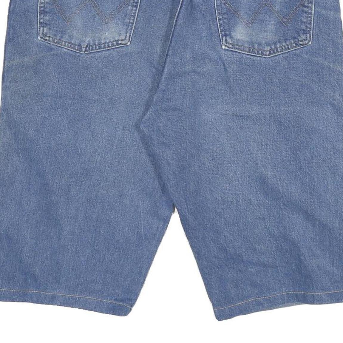 WRANGLER Mens Shorts Blue Denim Casual XL W34 Classic Cotton Blend Comfort
