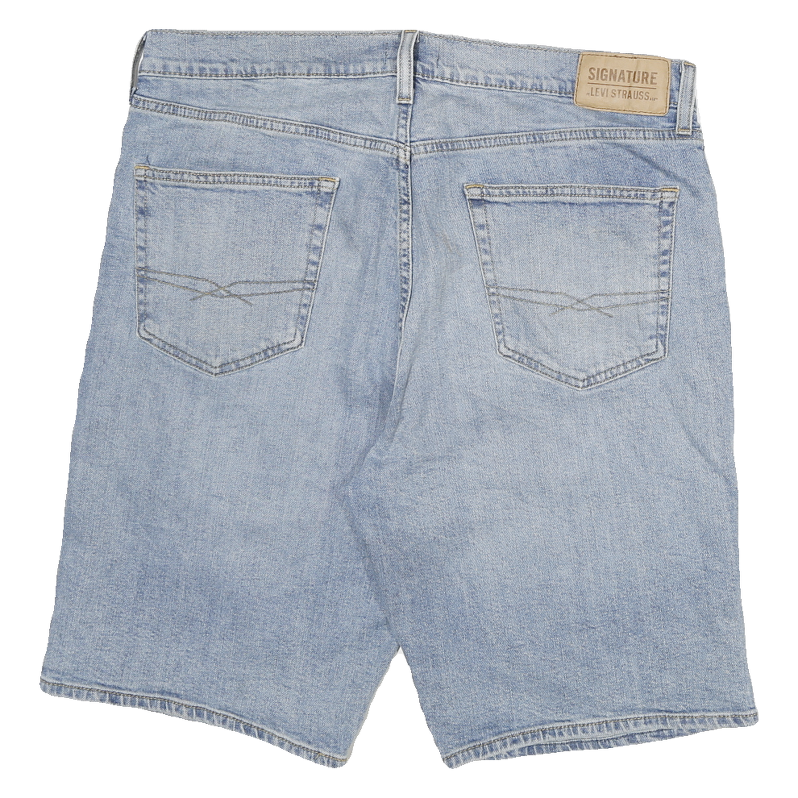 LEVI'S Mens Denim Blue Casual Cotton Blend Shorts 2XL W36 Light Wash Distressed