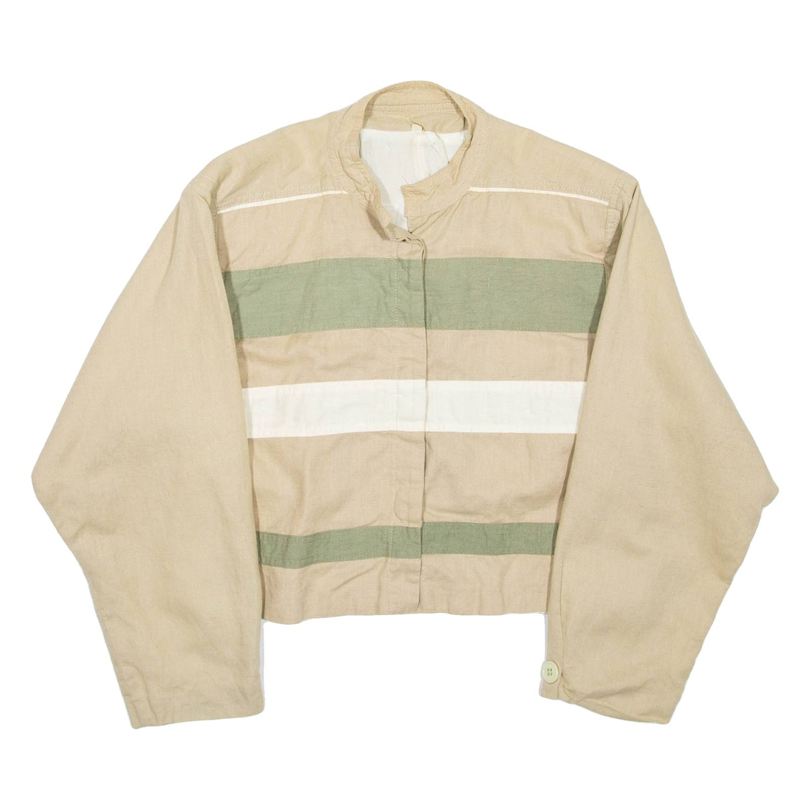 Cropped Womens Overcoat Coat Beige L