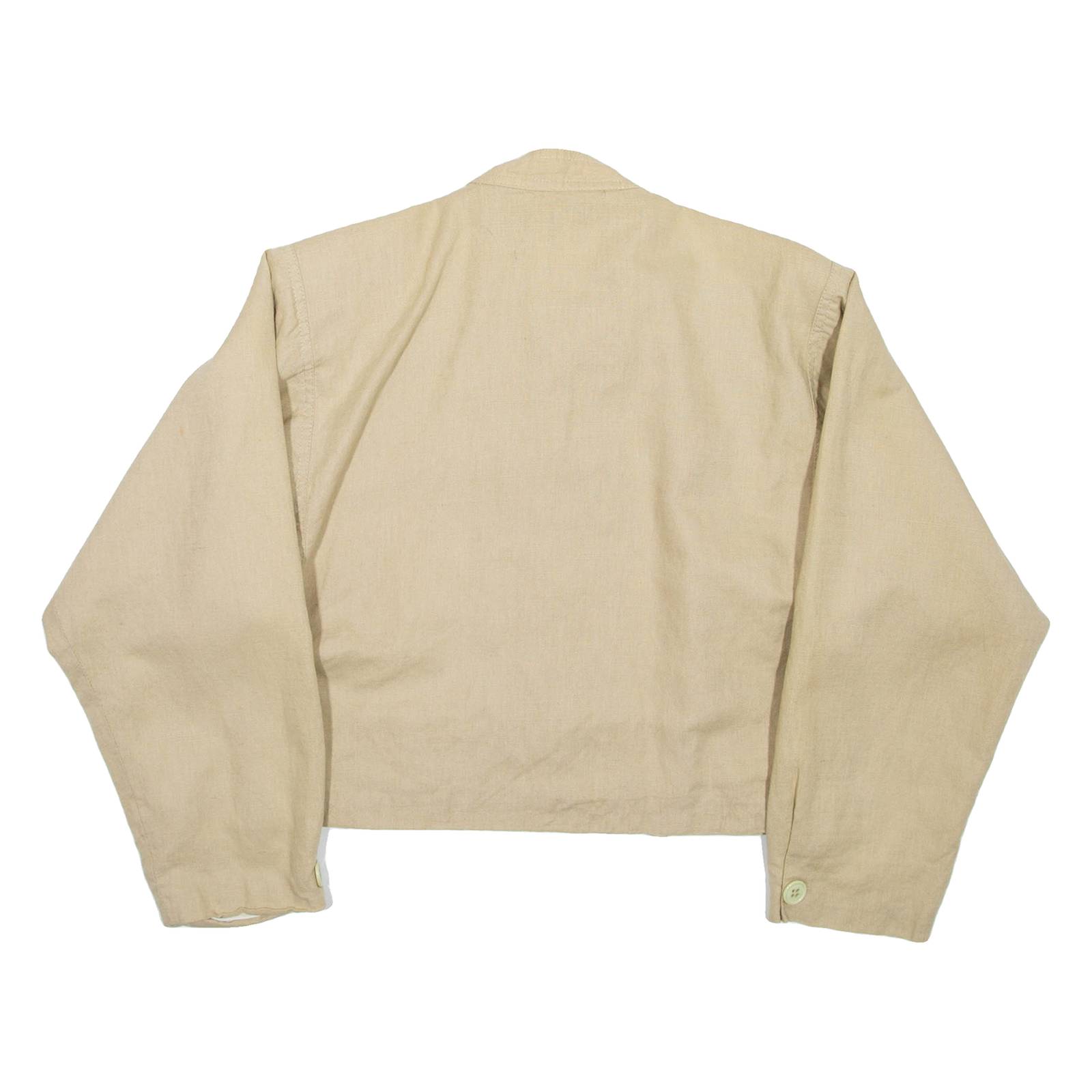 Cropped Womens Overcoat Coat Beige L