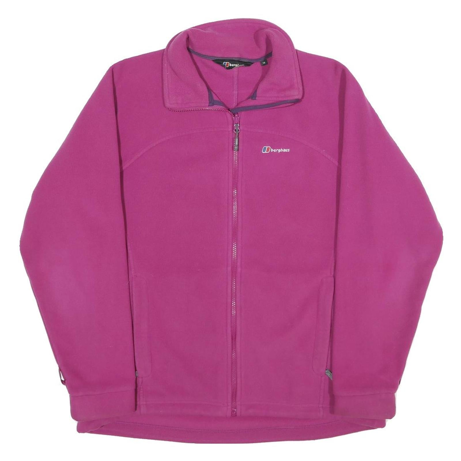 BERGHAUS Womens Purple Outdoor Jacket UK 16 Polyester Zip Plain Warm Layering
