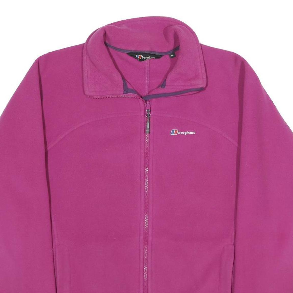 BERGHAUS Womens Purple Outdoor Jacket UK 16 Polyester Zip Plain Warm Layering