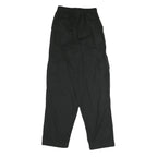 GREENVILLAGE Womens Cotton Blend Black Relaxed Drawstring Trousers W24 L32