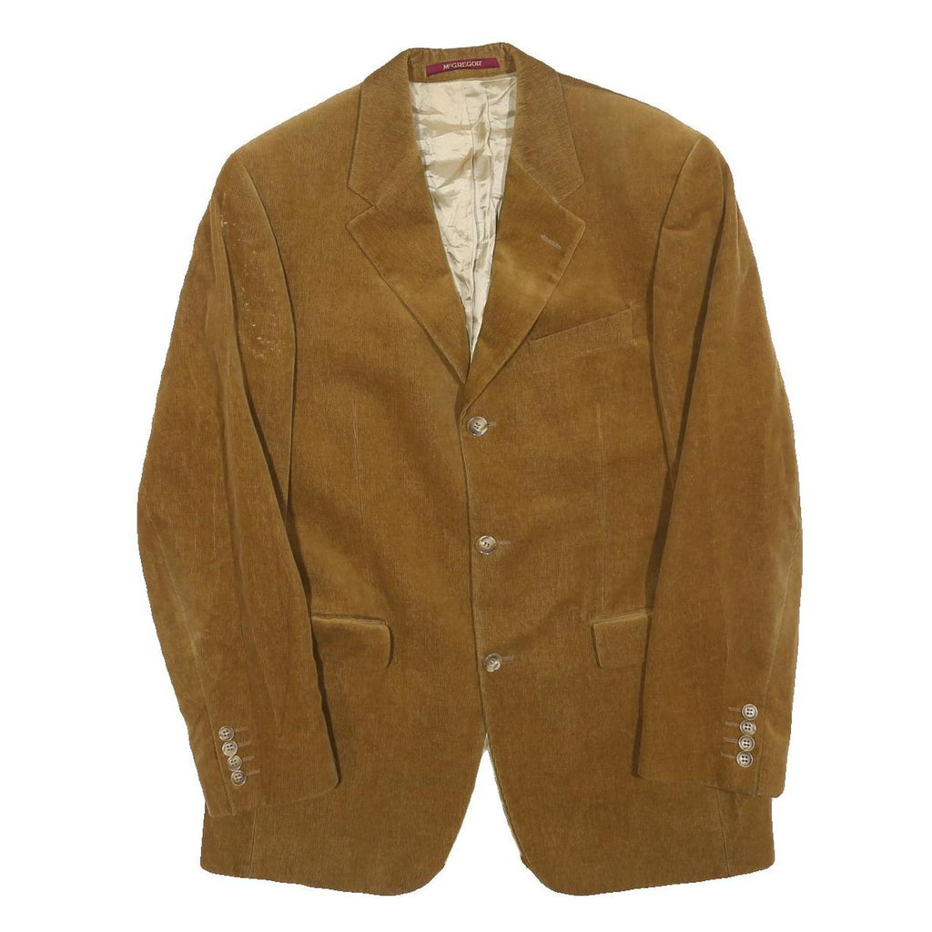 MCGREGOR Mens Brown Corduroy Jacket M Cotton Blend Button Closure Classic Fit