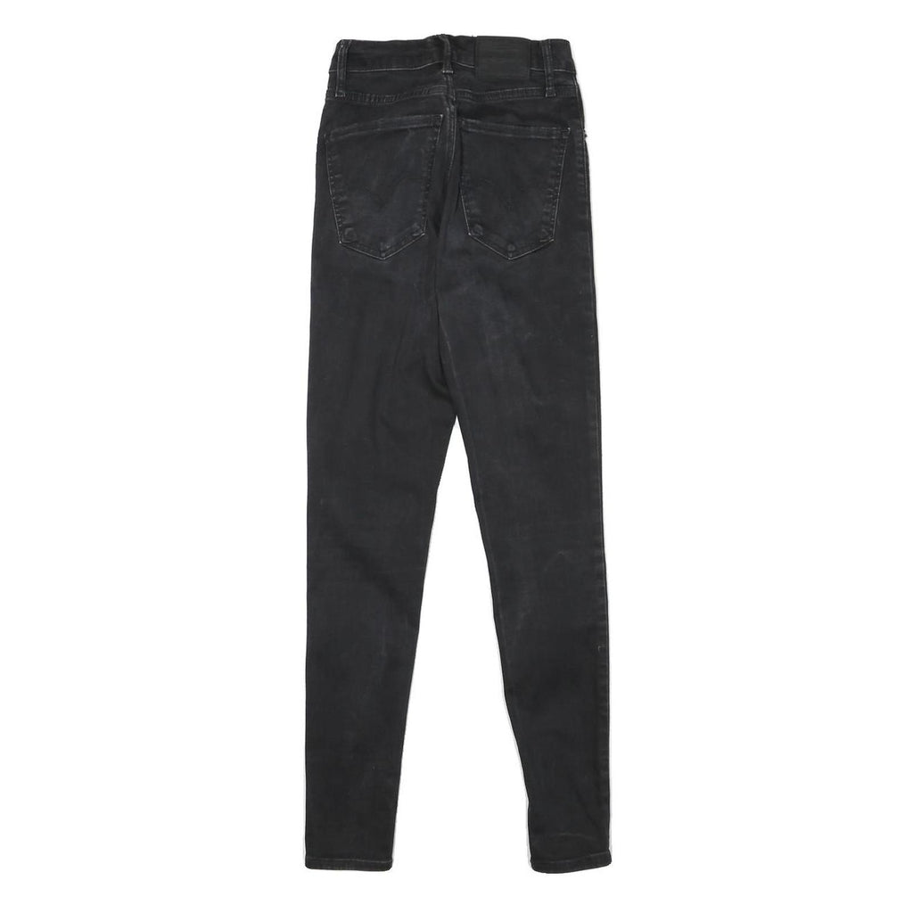 LEVI'S Womens Slim Black Skinny Denim Light W21 L26 Zip Slim Fit Jeans