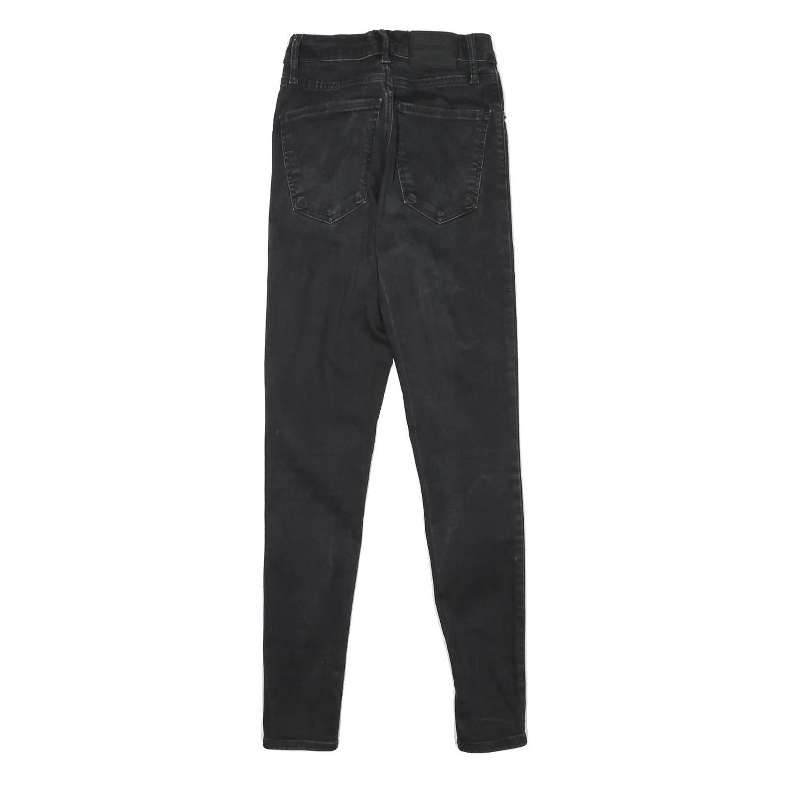 LEVI'S Womens Slim Black Skinny Denim Light W21 L26 Zip Slim Fit Jeans