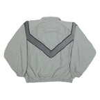 DJ MANUFACTURING CORP. Mens Grey & Black Army Zip Jacket Nylon Lightweight L