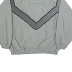 DJ MANUFACTURING CORP. Mens Grey & Black Army Zip Jacket Nylon Lightweight L