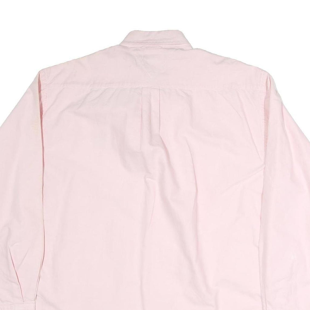 TOMMY HILFIGER Mens Pink & Blue Cotton Shirt L Classic Button Down Oxford
