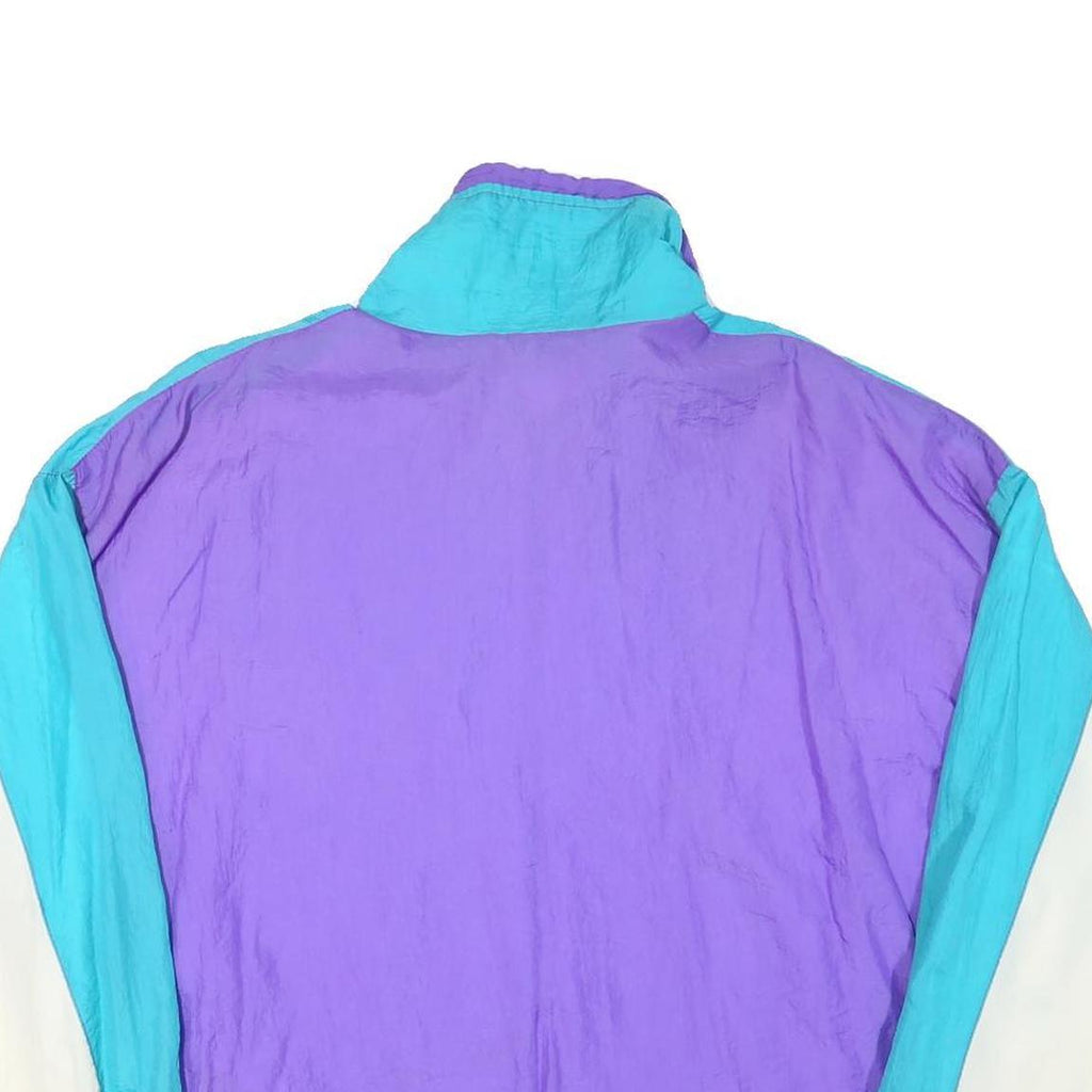 MARINA BAY Mens Blue & Purple & White Colourblock Zip Jacket XL Polyester Blend