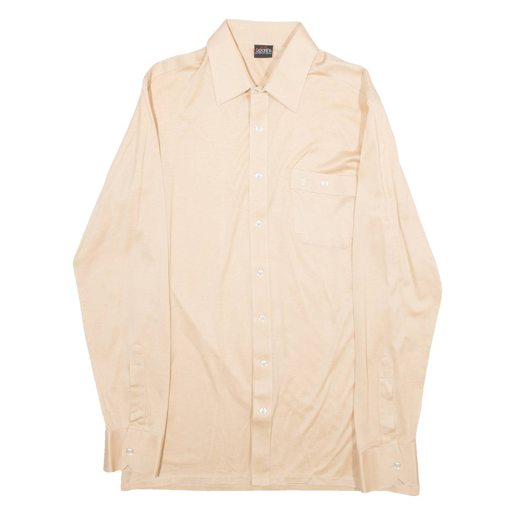 JOCKEY INTERNATIONAL Womens Plain Shirt Beige Long Sleeve M