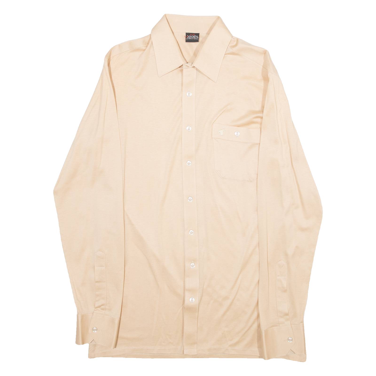 JOCKEY INTERNATIONAL Womens Plain Shirt Beige Long Sleeve M