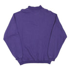 BASICLINE YORK Mens Purple 1/4 Zip M Sweatshirt Casual Cotton Blend Pullover