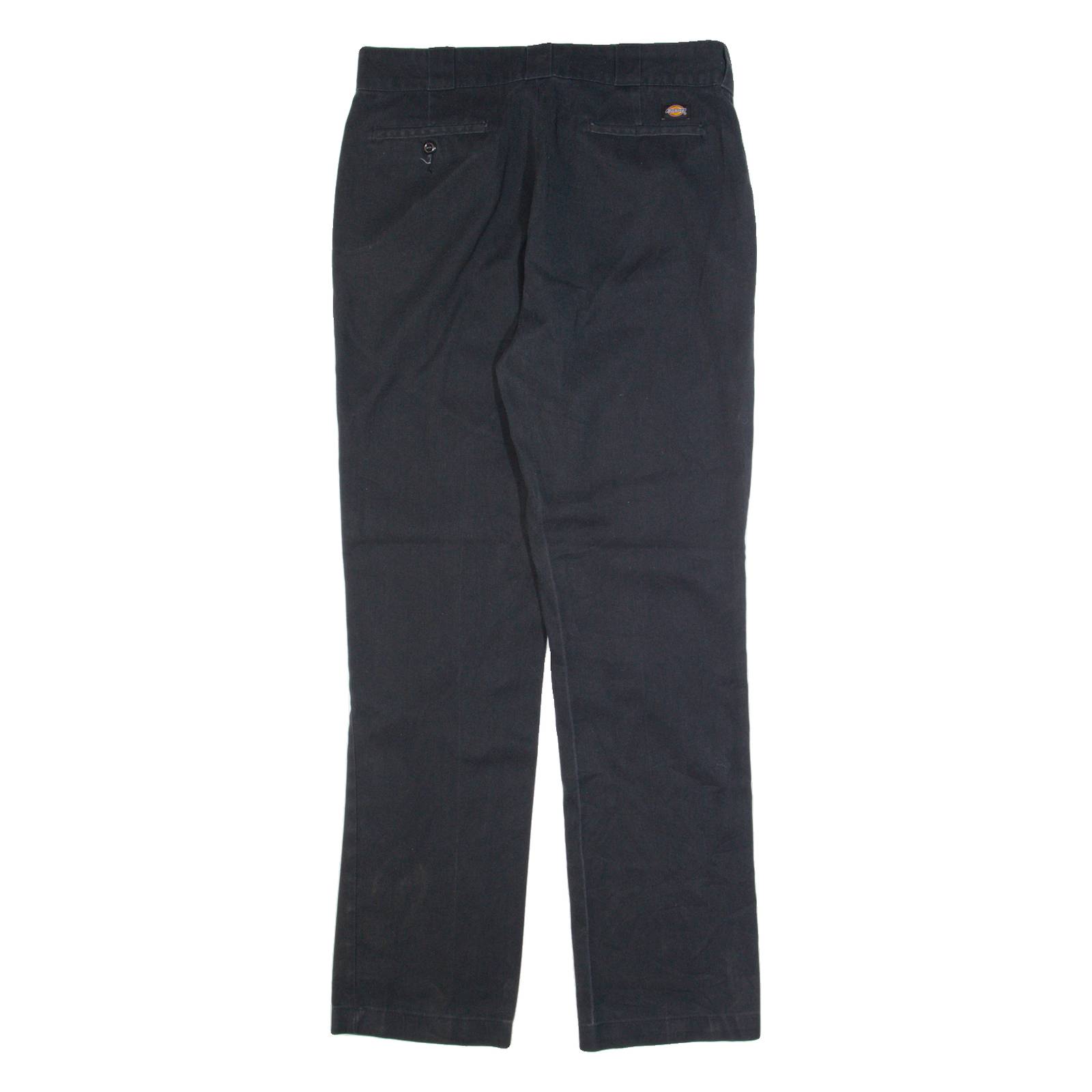 DICKIES 776F Workwear Mens Trousers Black Regular Straight W32 L31