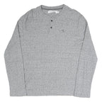 CALVIN KLEIN Mens Grey Patterned Jumper Crew Neck Basic Knit M Cotton Blend