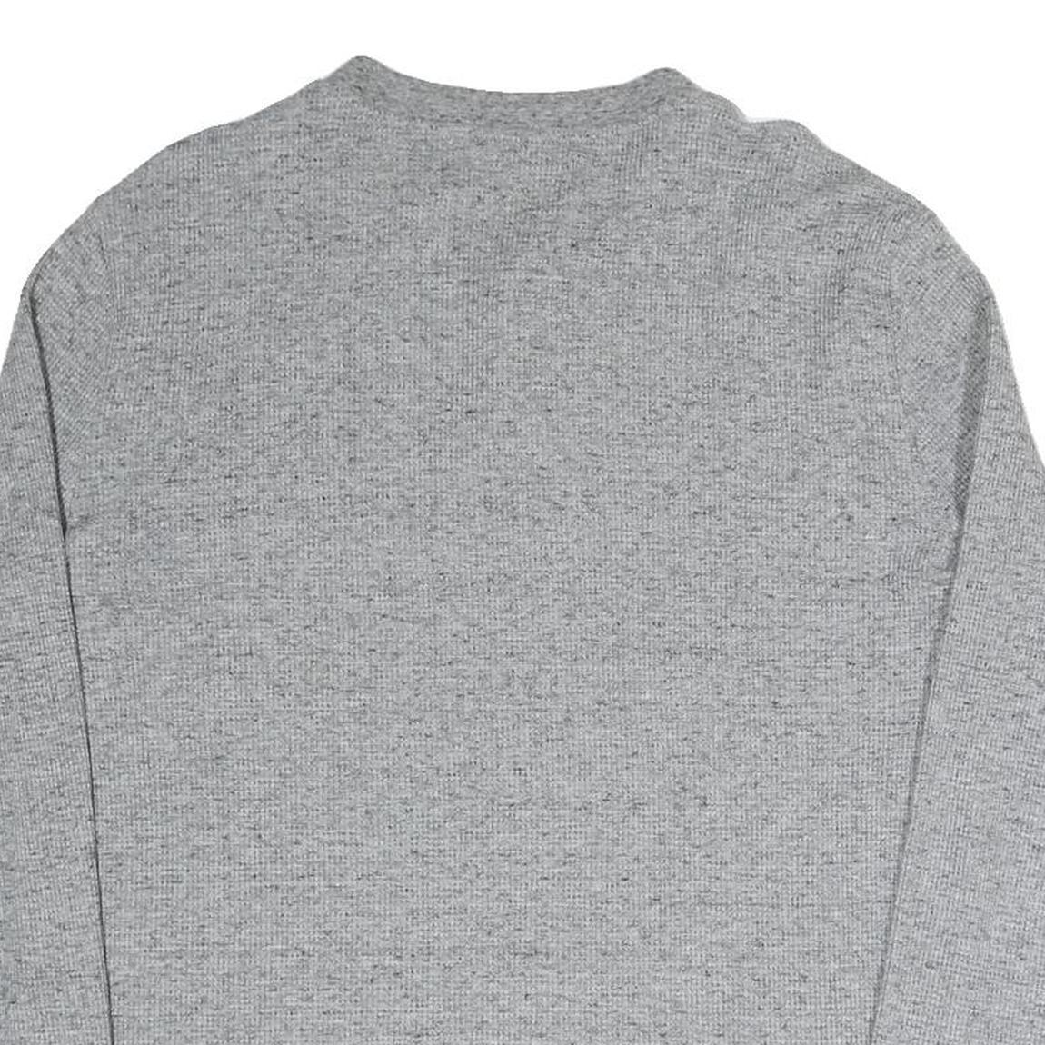 CALVIN KLEIN Mens Grey Patterned Jumper Crew Neck Basic Knit M Cotton Blend
