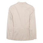HUGO Womens Cream Cotton Blend Blazer Jacket UK 4 Classic Button Closure