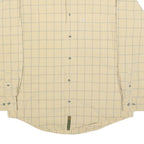 TIMBERLAND Mens Beige & Blue Check Shirt S Button-Down Collar Long Sleeve Casual