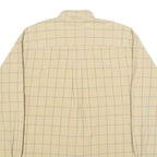 TIMBERLAND Mens Beige & Blue Check Shirt S Button-Down Collar Long Sleeve Casual