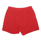 REEBOK Mens Red Casual Shorts L W34 Woven Drawstring Pockets