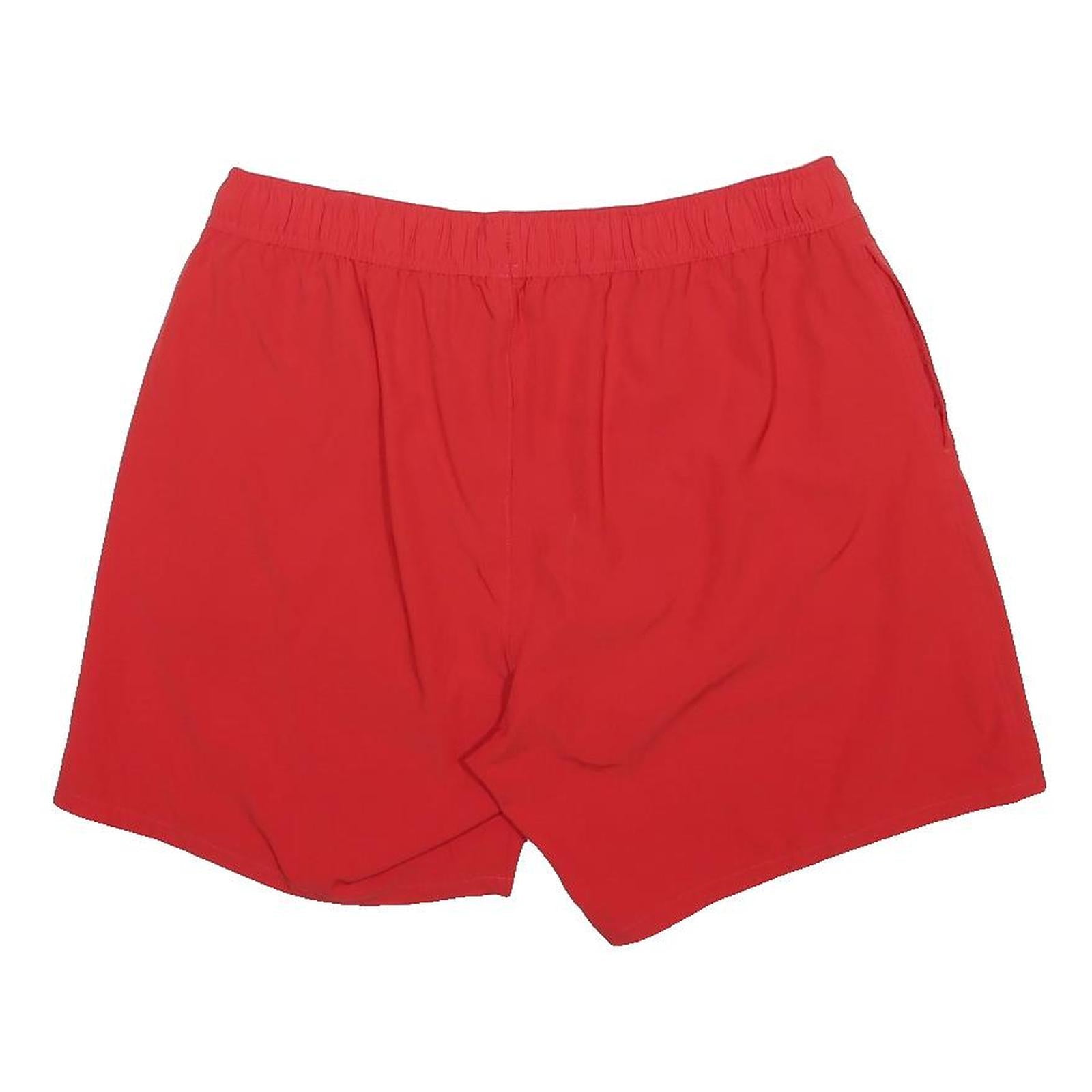REEBOK Mens Red Casual Shorts L W34 Woven Drawstring Pockets