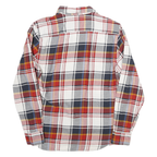 LEVI'S Mens Red White Blue Plaid Shirt Cotton Blend S Casual Long Sleeve