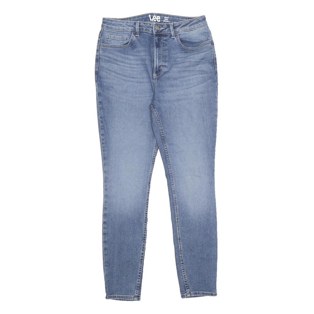 LEE Womens Slim Fit Jeans Blue Denim Cotton Blend W28 L28 Stretch Zip