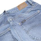 LEE Womens Slim Fit Jeans Blue Denim Cotton Blend W28 L28 Stretch Zip