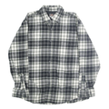 RIDGECUT Mens Black & White Check Shirt L Long Sleeve Button Down Casual Cotton