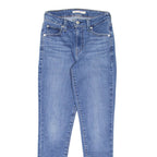 LEVI'S 721 High Rise Womens Jeans Blue Slim Skinny Stone Wash W25 L28
