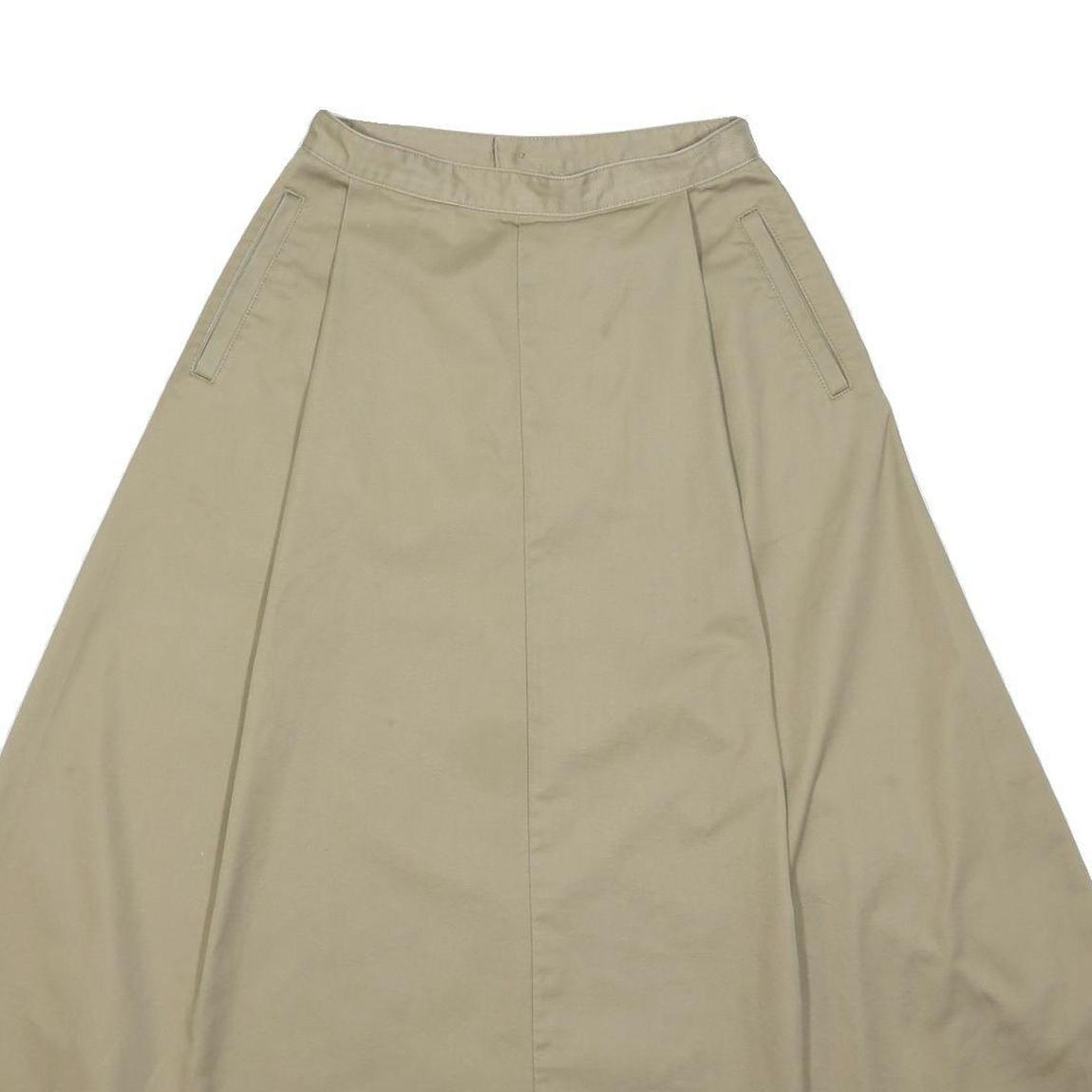DICKIES Womens Beige Cotton Blend A-Line Knee Length Woven Skirt XS Utility