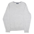 NAUTICA Mens Jumper Grey V-Neck Tight Knit M