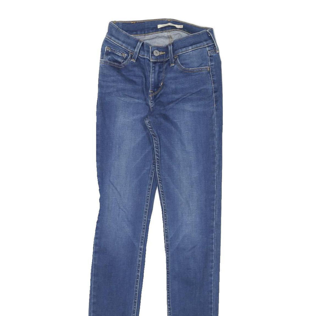 LEVI'S 710 Womens Jeans Blue Slim Skinny Denim Medium W21 L31 Stretch Zip