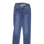 LEVI'S 710 Womens Jeans Blue Slim Skinny Denim Medium W21 L31 Stretch Zip