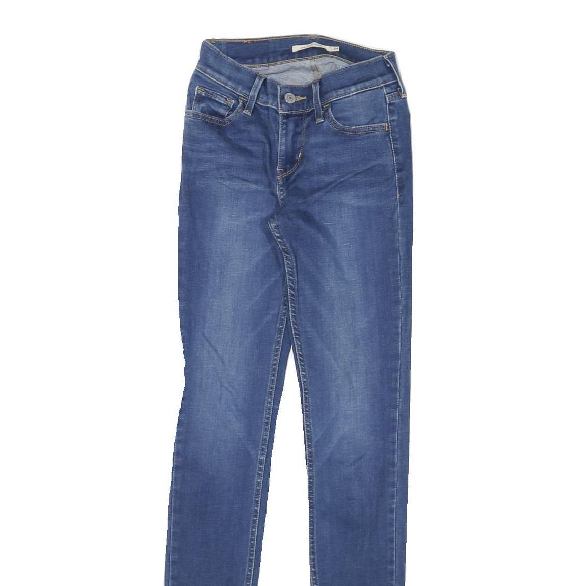 LEVI'S 710 Womens Jeans Blue Slim Skinny Denim Medium W21 L31 Stretch Zip