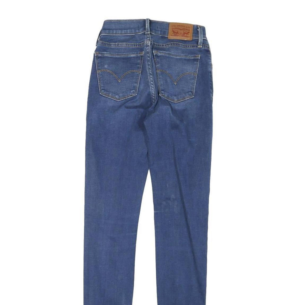 LEVI'S 710 Womens Jeans Blue Slim Skinny Denim Medium W21 L31 Stretch Zip