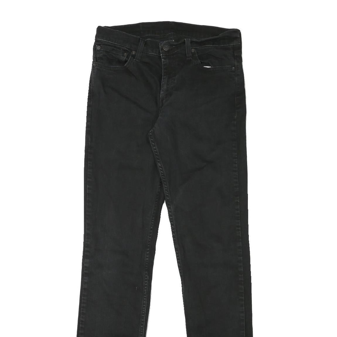 LEVI'S Mens Jeans Black Slim Skinny Denim Medium W30 L34 Zip Closure