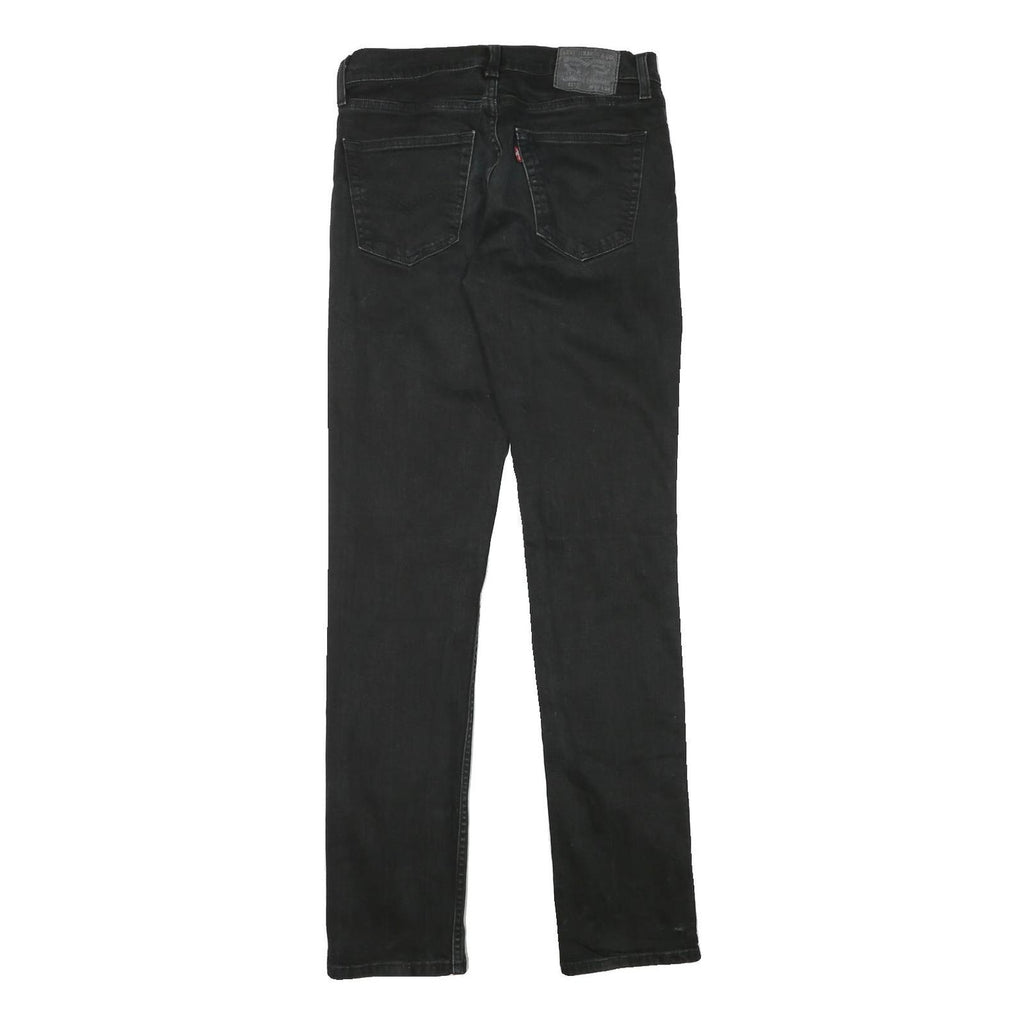 LEVI'S Mens Jeans Black Slim Skinny Denim Medium W30 L34 Zip Closure