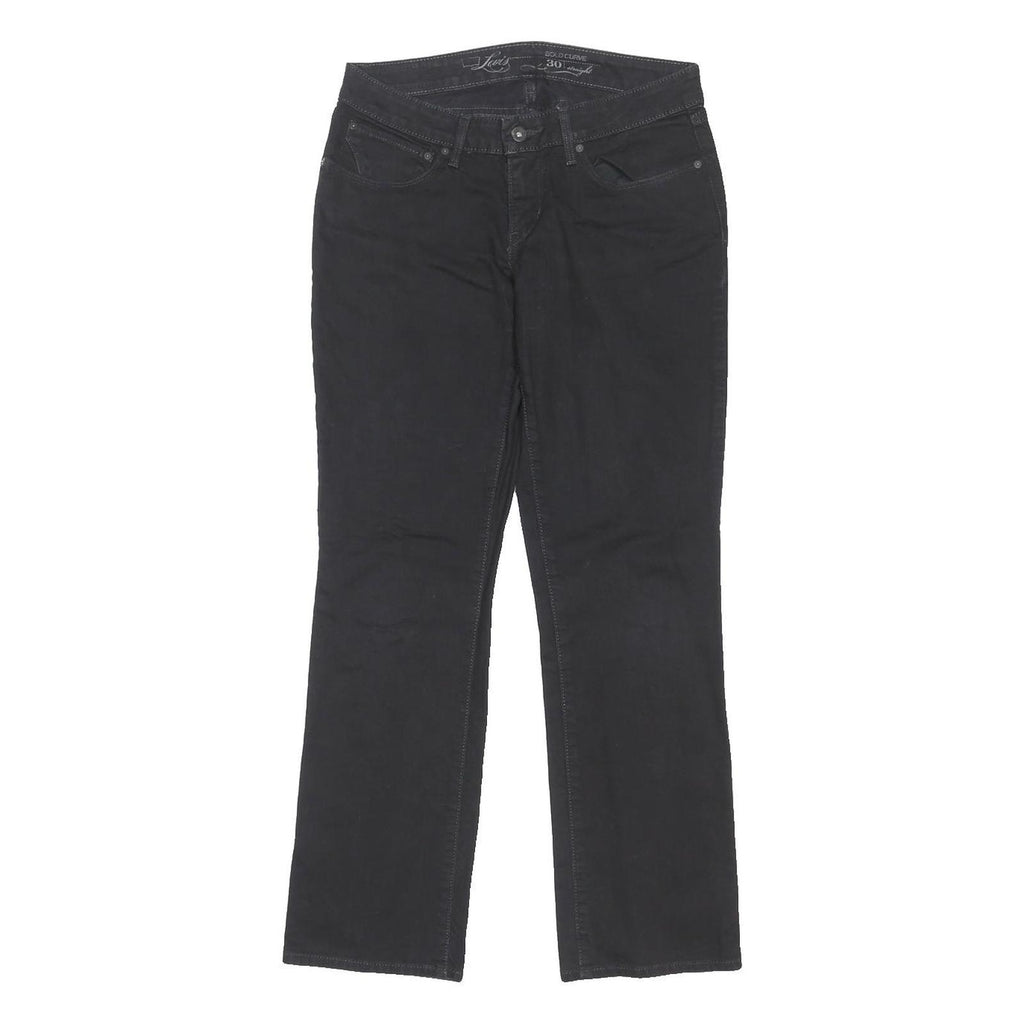 LEVI'S Womens Black Regular Fit Straight Denim Jeans Cotton Blend W30 L30