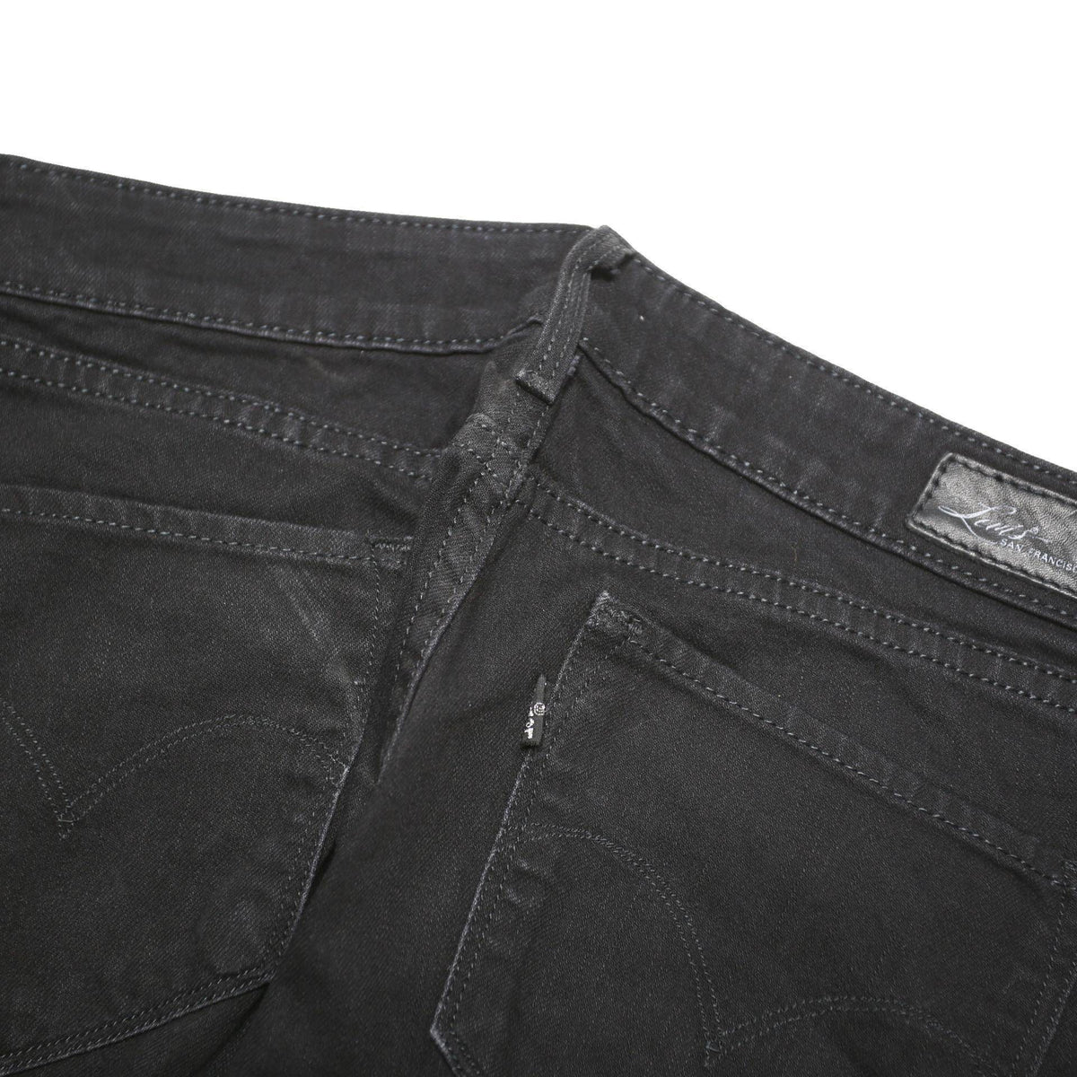 LEVI'S Womens Black Regular Fit Straight Denim Jeans Cotton Blend W30 L30