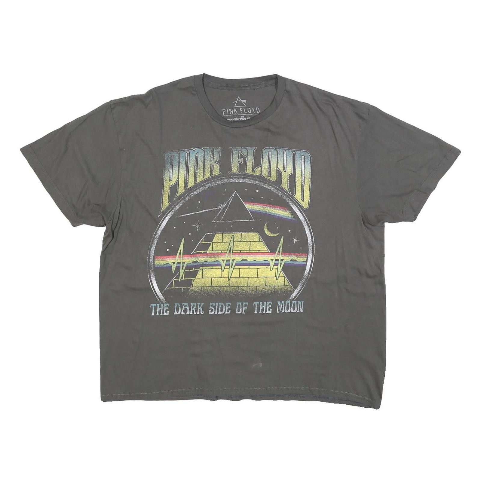 GOODIE TWO SLEEVES Womens Grey Pink Floyd Logo Graphic T-Shirt XL Short Sleeve