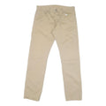 CARHARTT Mens Jeans Beige Regular Straight Denim W34 L33 Cotton Blend Zip